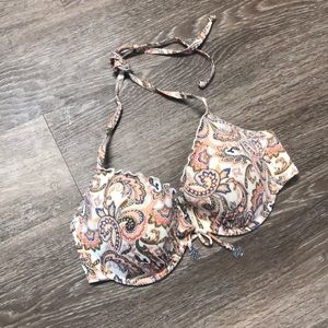 H&M Size 36D Paisley Bikini Top